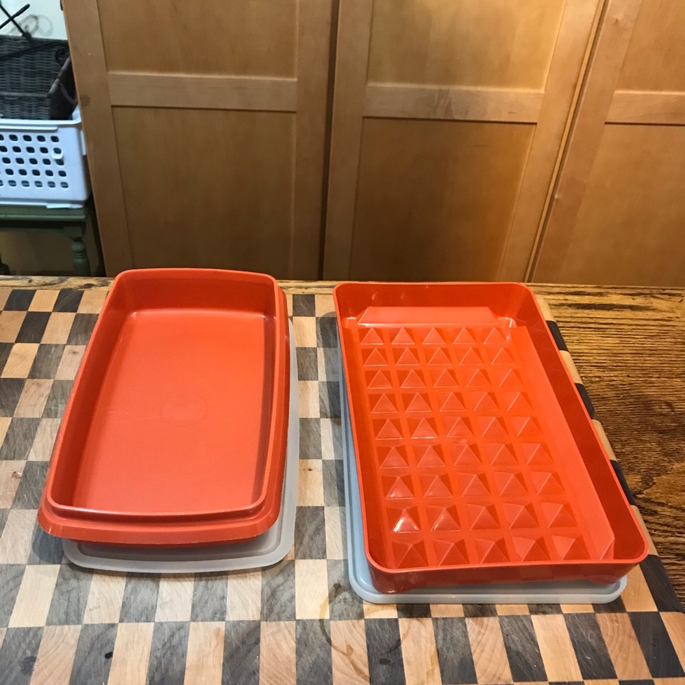 TUPPERWARE DELI & BACON KEEPERS SET (2)